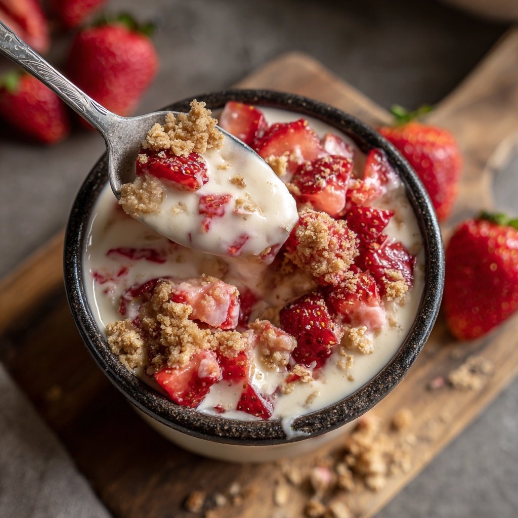 No Bake Strawberry Cheesecake Oats