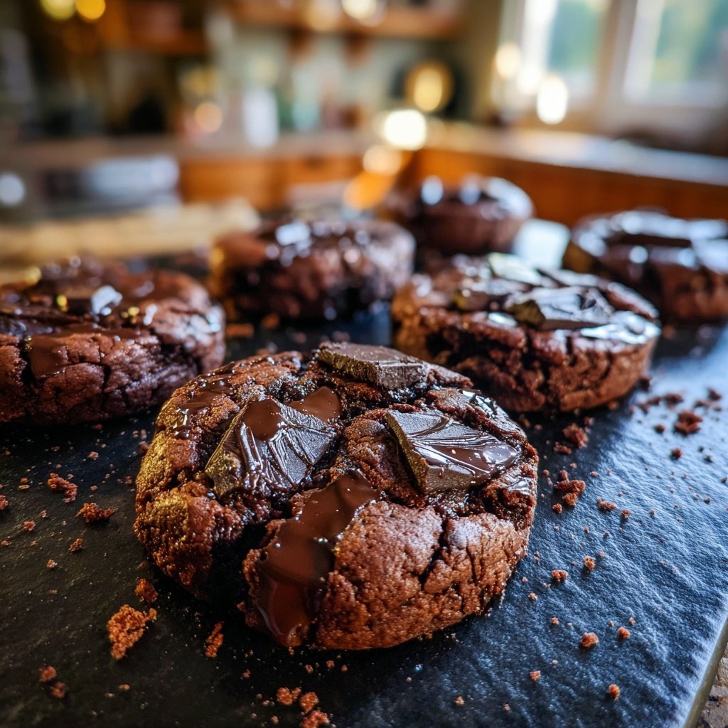Brownie Mix Double Chocolate Cookies