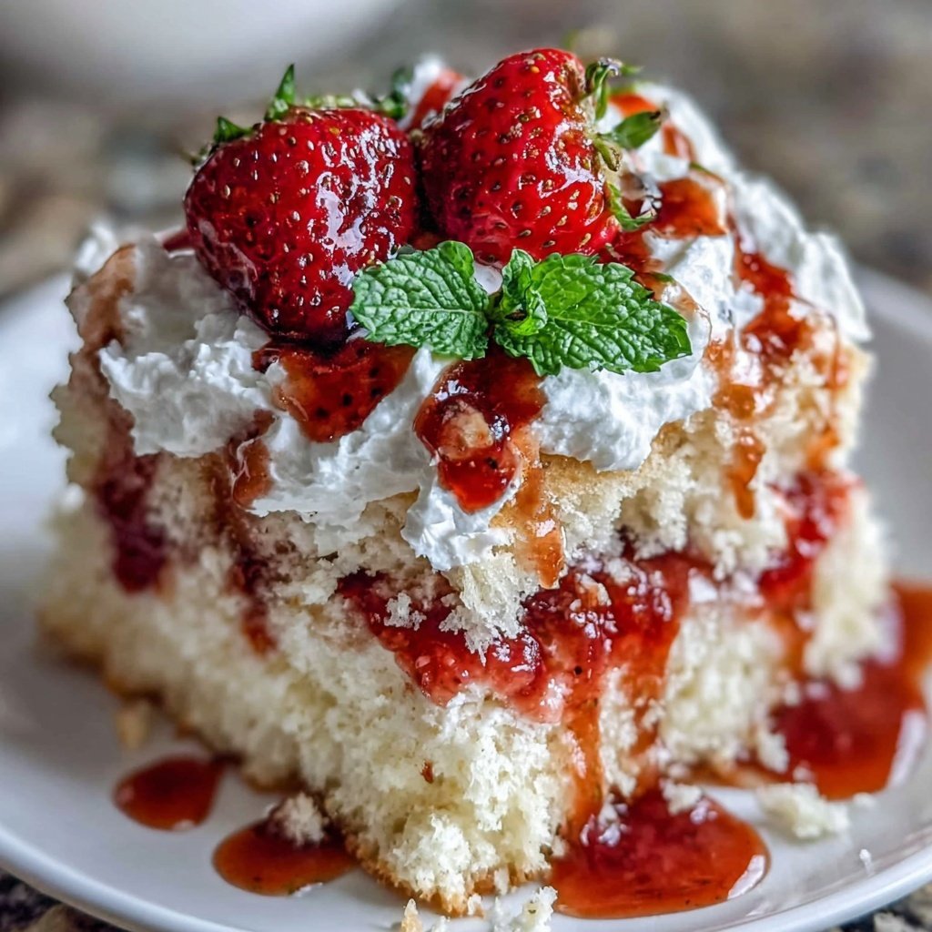 Strawberry Shortcake Poke Cake