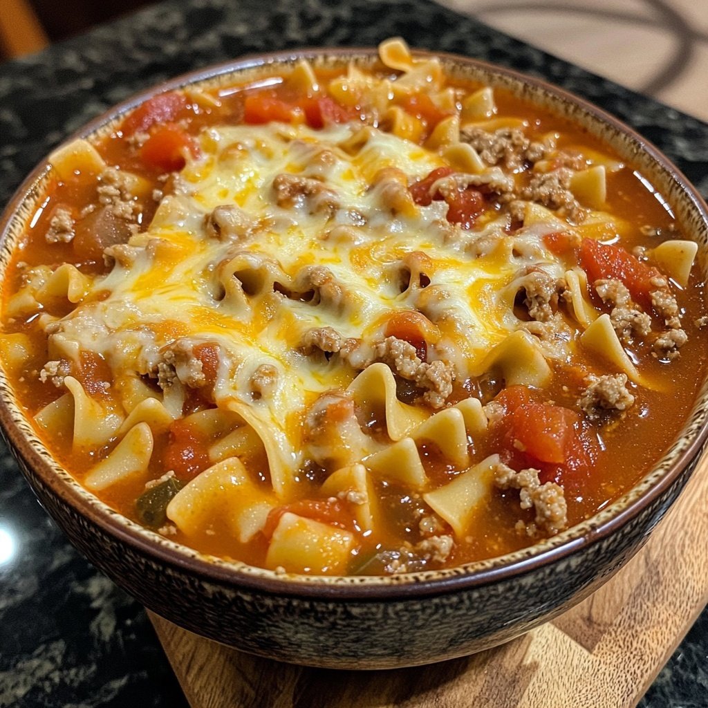 One Pot Lasagna Soup