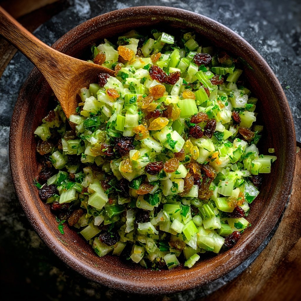 Celery Apple Raisin Salad