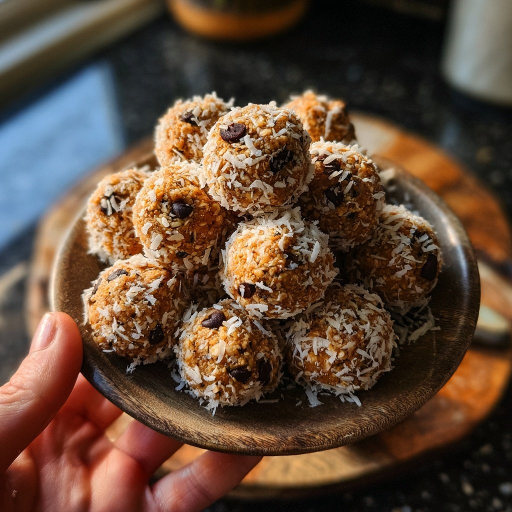 Healthy Coconut Oat Snack Balls