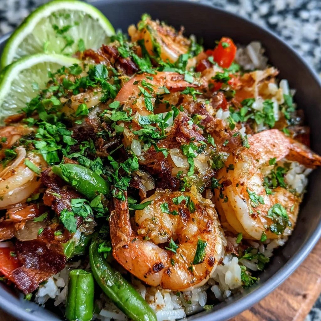 Easy Healthy Shrimp And Rice Bowl