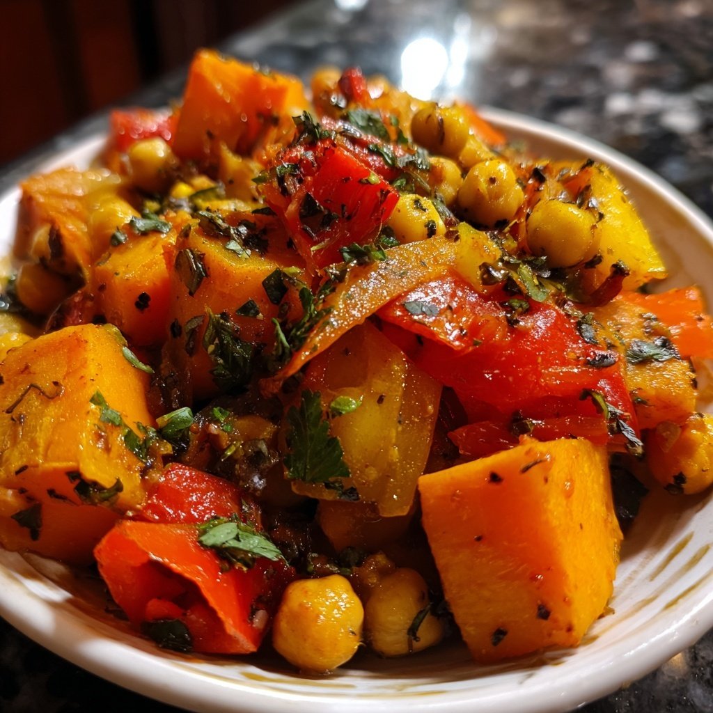 Healthy Crockpot Moroccan Vegetables