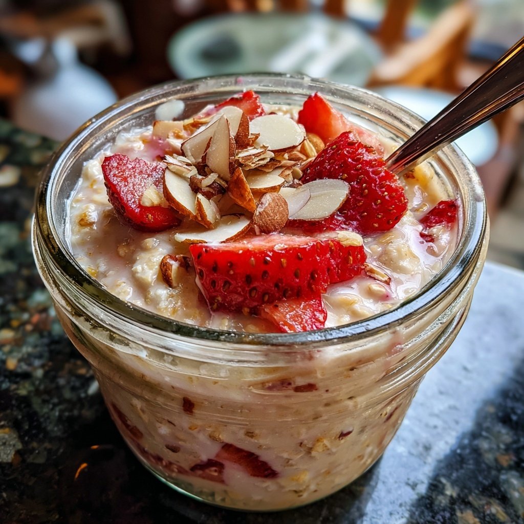 Strawberry Almond Overnight Oats