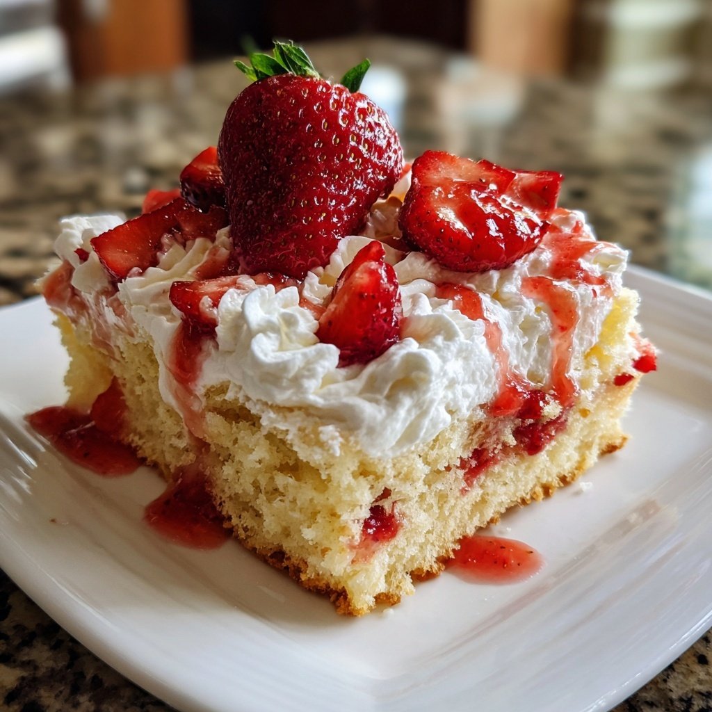 Strawberry Shortcake Sheet Cake