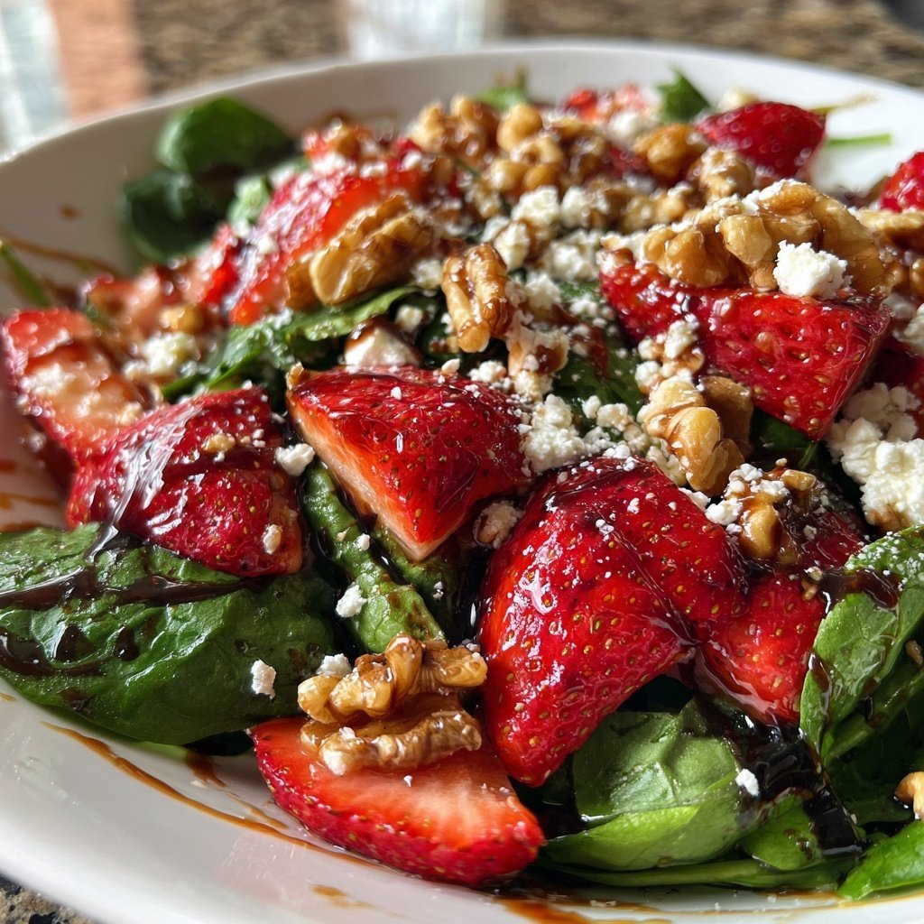 Strawberry Spinach Salad With Feta