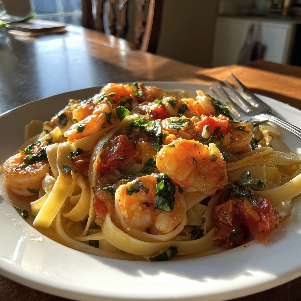 Shrimp Tomato Basil Pasta