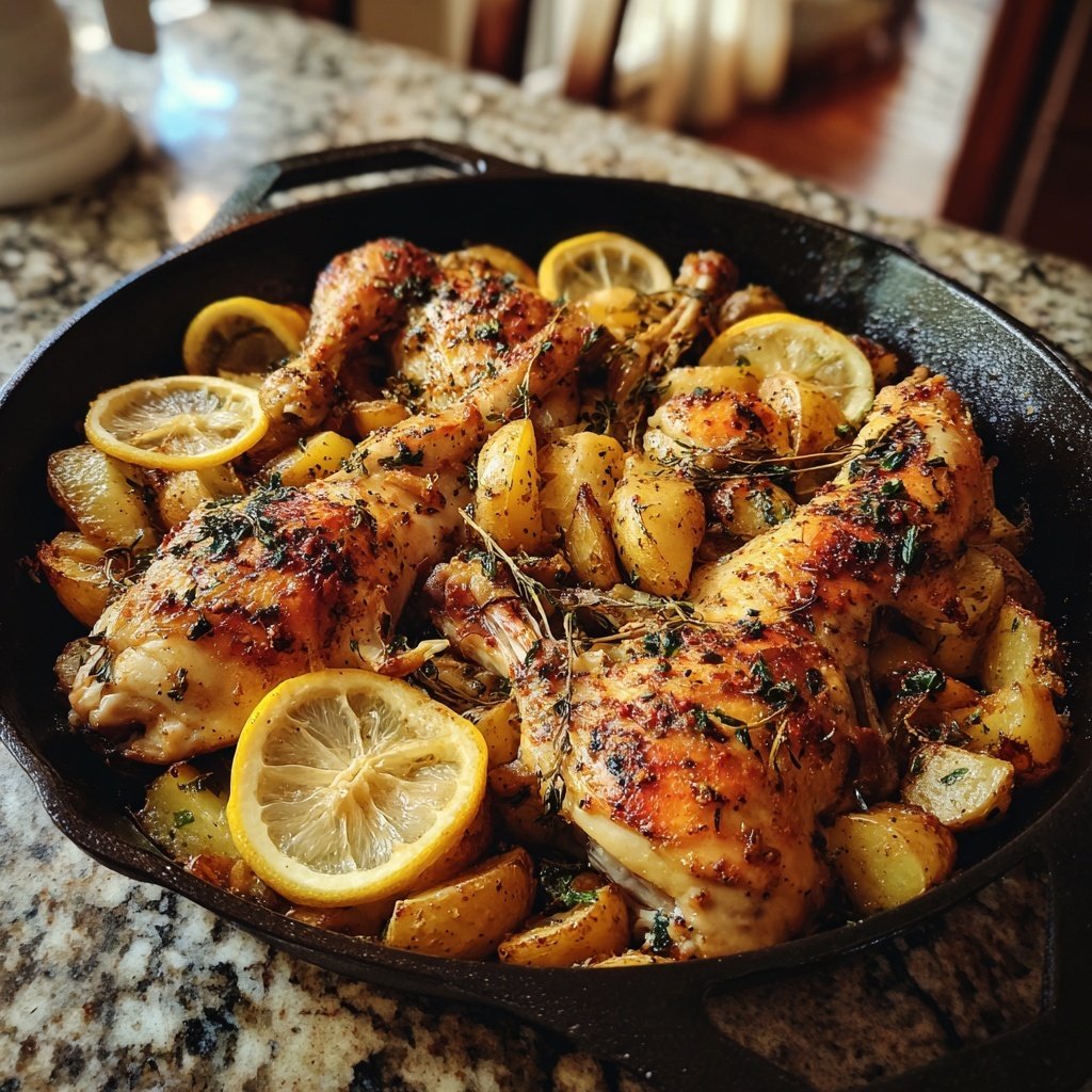 One Pan Lemon Chicken And Potatoes