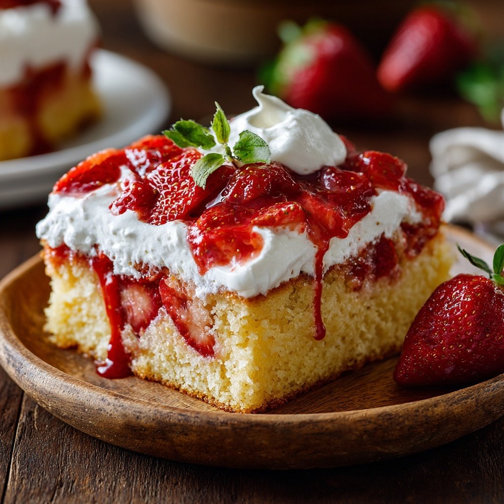 Easy Strawberry Shortcake Sheet Cake