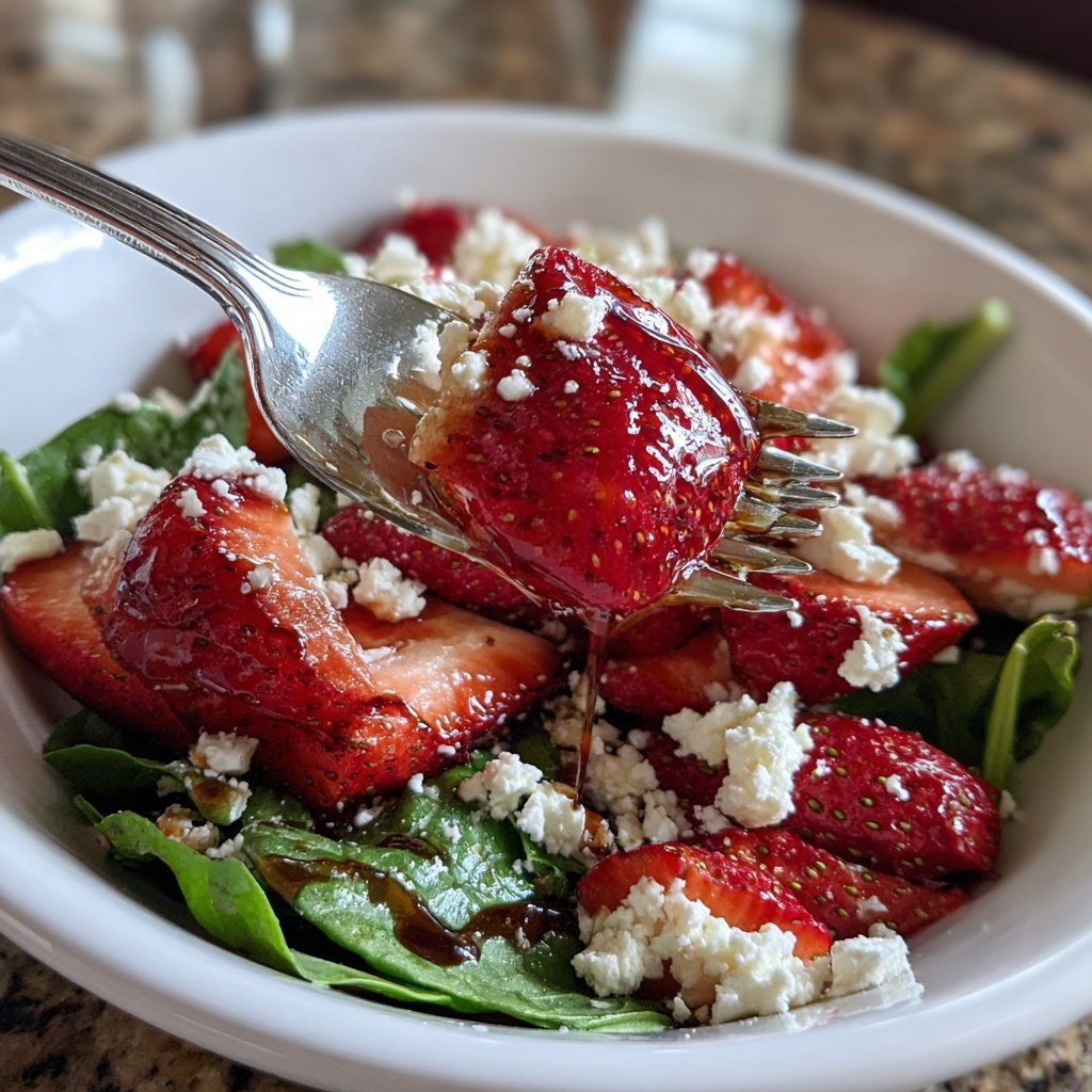 Strawberry Spinach Salad With Feta