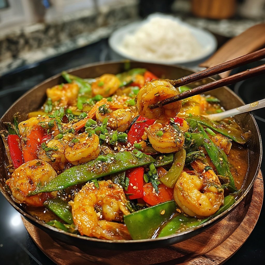 Easy Healthy Shrimp Stir Fry Dinner