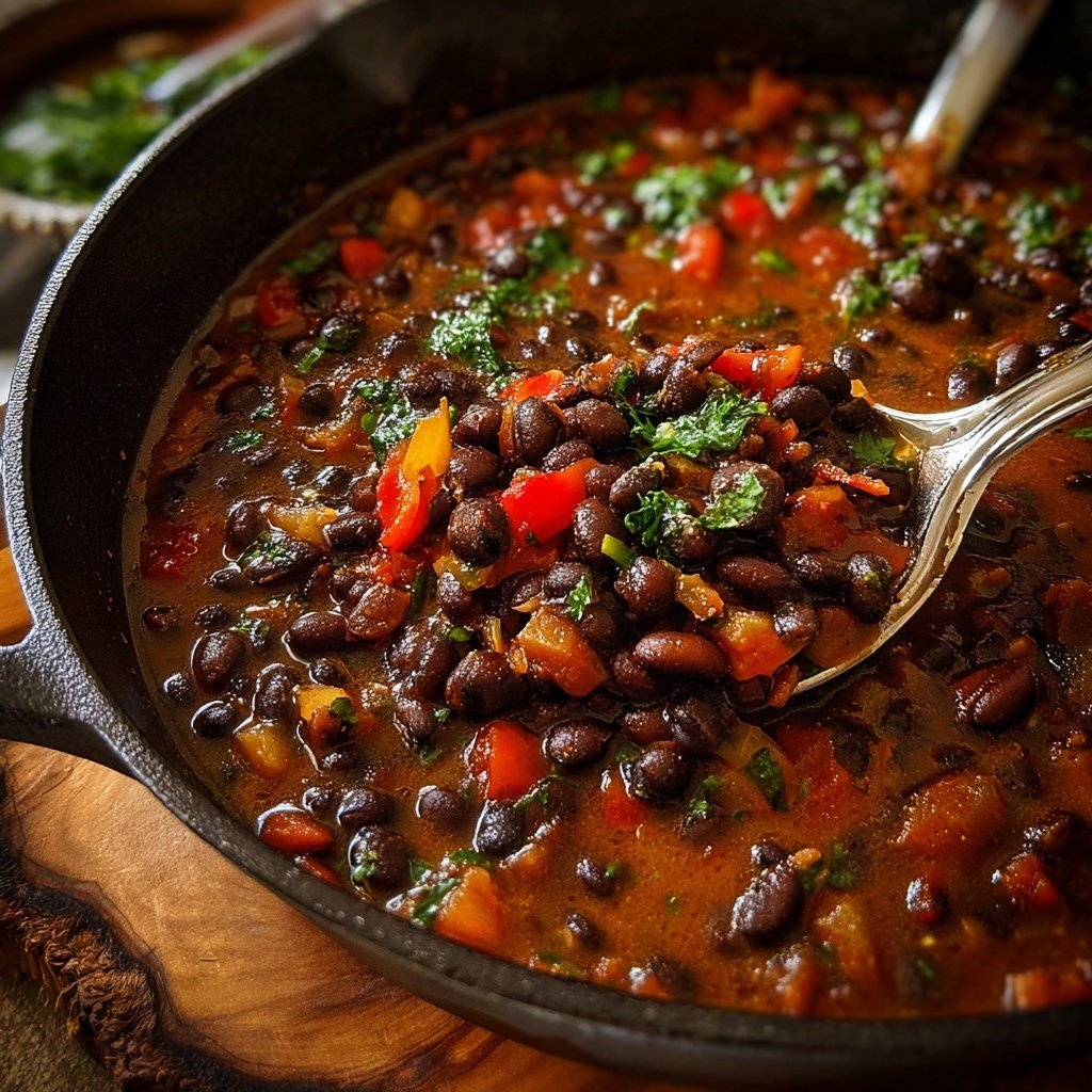 Jamaican Coconut Spiced Black Beans