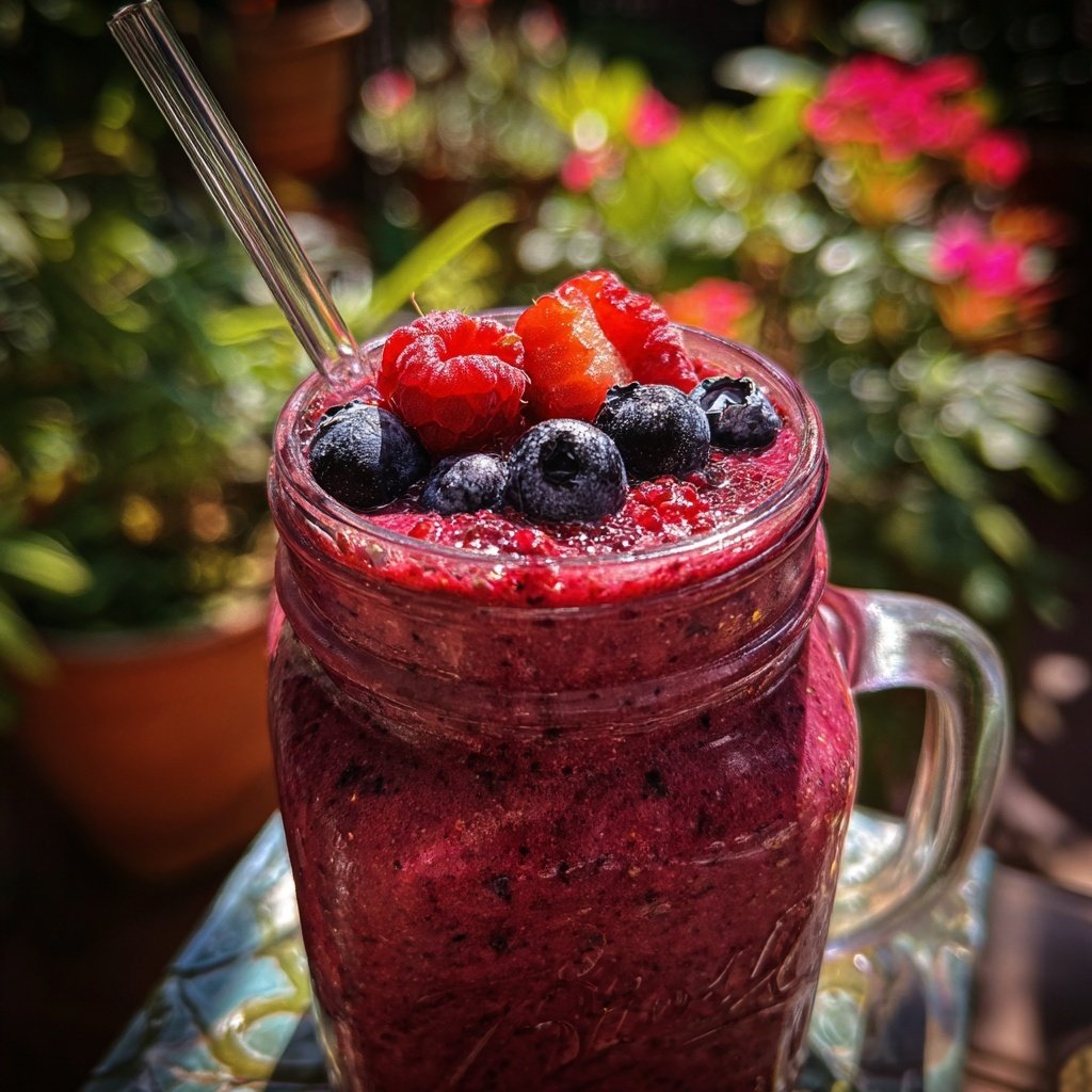 Mixed Berry Smoothie Breakfast