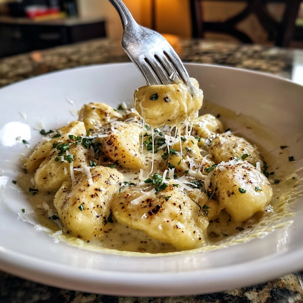 Truffle Gnocchi with Cream Sauce